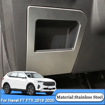 Автомобилен Стайлинг Авто Жабката Дръжка Кутия За Съхранение на Тампон ID Слот Етикети С Пайети и Аксесоари За Интериора на Haval F7 F7X 2019 2020