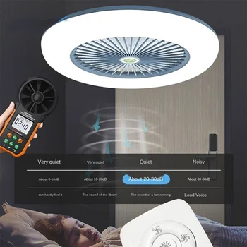 полилей вентилатор на тавана лампа с led подсветка безшумни вентилатори и контрол на охлаждане вентилатор Електрическо осветление на покрива на модерен 1