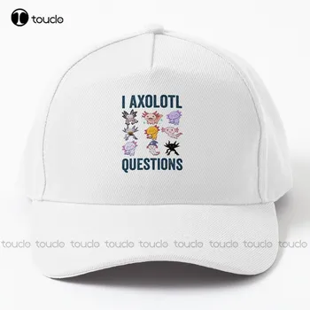 I Axolotl Въпроси Бейзболна Шапка Шапки За Мъже Модни Персонализирани Потребителски Унисекс За Възрастни И Юноши На Младежта Бейзболна Шапка Лятна Шапка От Слънцето 1