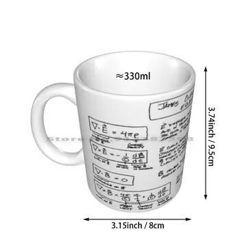 Уравненията на Максуел [Леки] Керамични Чаши Чаши за Кафе Чаша за чай с мляко Джеймс кларк Максуел, Уравнение по физика Математика Математика 2