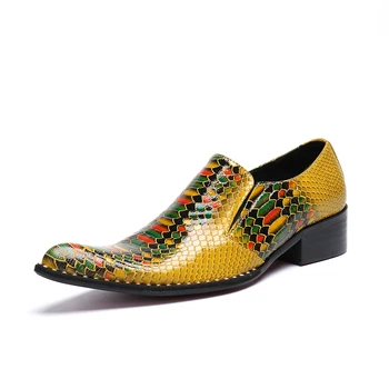 Christia Bella/ Модни мъжки Обувки на британския стил, мъжки лоферы за партита и Сватби от естествена кожа, Лятото Дишащи обувки на плоска подметка 2