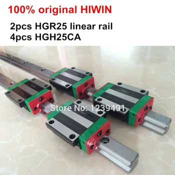 2 елемента 100% оригинална линейна екскурзовод на HIWIN HGR25 - 850 900 950 1000 1100 мм + 4 бр. връщане HGH25CA или HGW25CA с CNC части 2