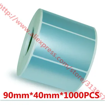 90 mm x 40 mm x 1000 бр./ролка Термотрансферный баркод принтер за етикети книжен етикет водоустойчив матова сребърна макара за домашни ЛЮБИМЦИ етикети
