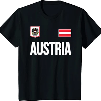 Австрия тениска Австрийски Флаг Osterreich Сувенир, Подарък тениска. Лятна Памучен Мъжка Тениска С Кръгло деколте и Къс Ръкав New S-3XL