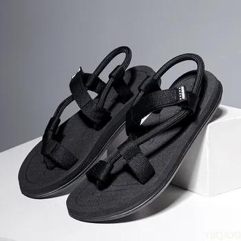 2022 Нови Летни Модни Мъжки сандали Roman Градинска и Плажна Удобни обувки Чехли Без закопчалка на равна подметка Спортни чехли с отворени пръсти
