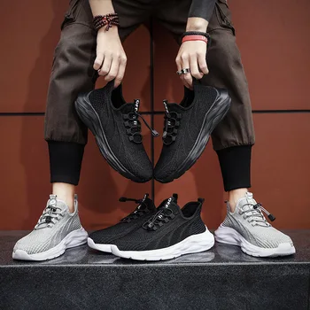 Новият Оригинален Спортен мъжки обувки 2019 г., Дишащи обувки с изравняват повърхността, Мъжки Ежедневни лека мъжки обувки за бягане 2